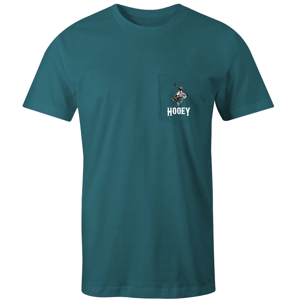 "Cheyenne" Teal  Pocket T-shirt - Image 2