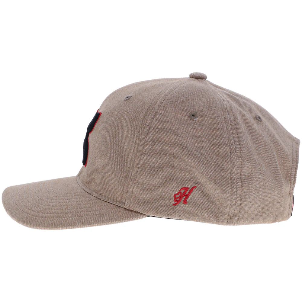 "Chris Kyle" Hat Tan w/Black & Red Hooey Logo - Image 5