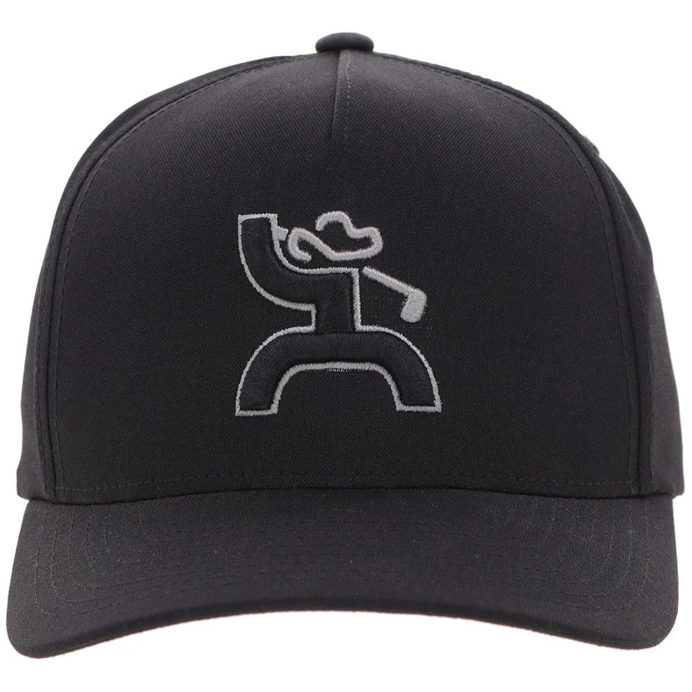 "Classic" Black w/ White Hooey Golf Logo Hat - Image 4