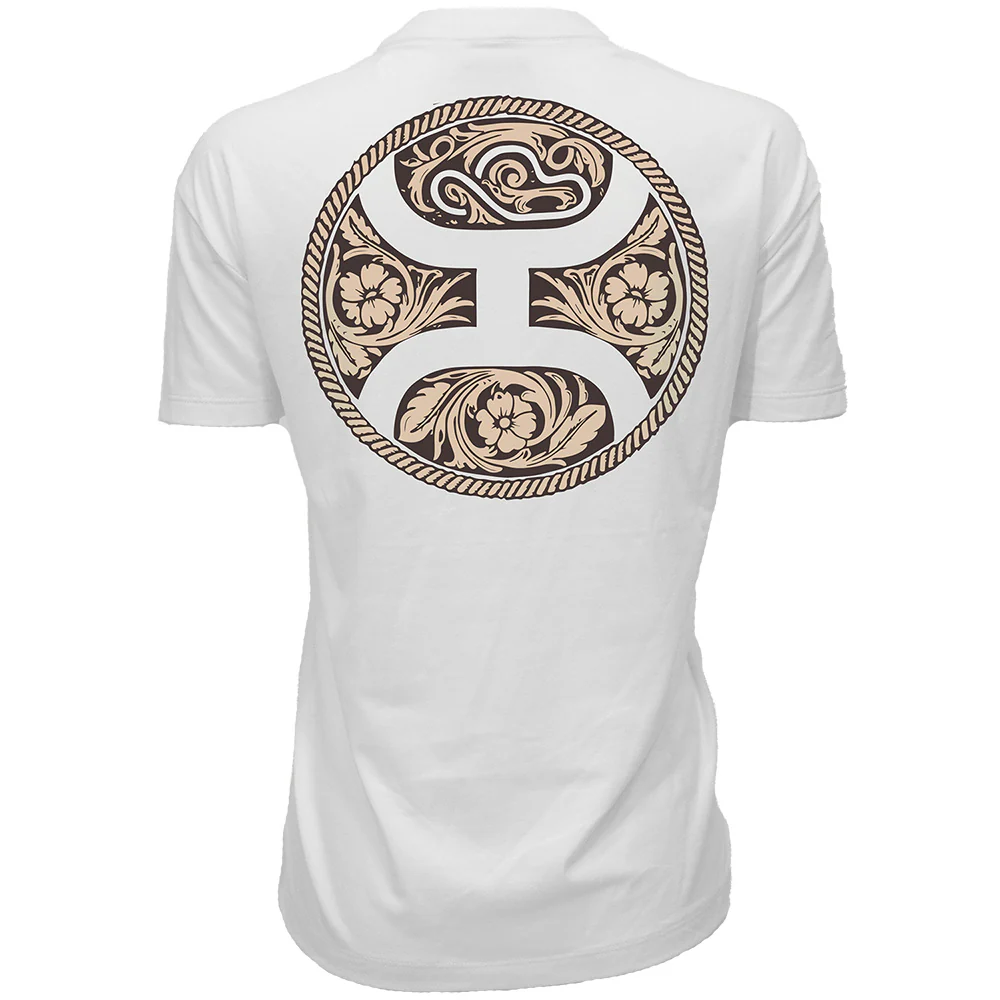 "Concho" T-shirt Cream w/Tan & Brown Logo
