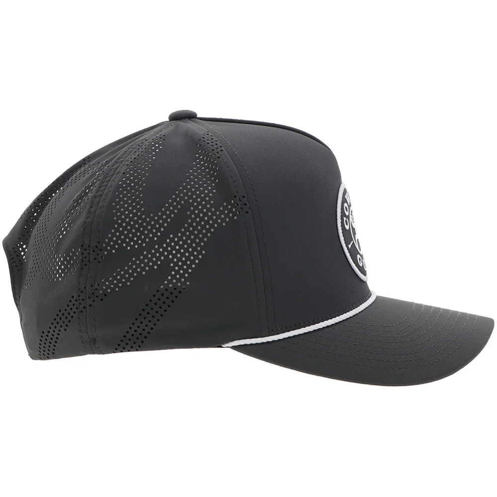 "Draw" Hat Charcoal w/Black & White Circle Patch - Image 3