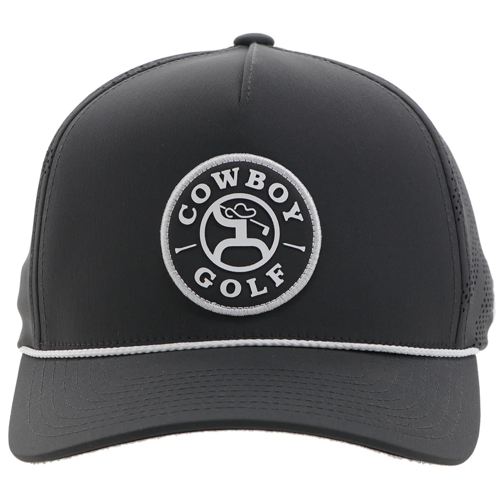 "Draw" Hat Charcoal w/Black & White Circle Patch - Image 4