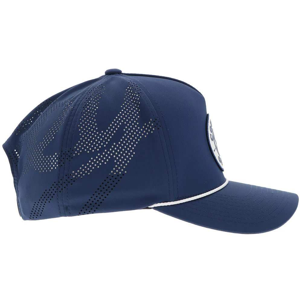 "Draw" Hat Navy w/White & Navy Circle Patch - Image 3