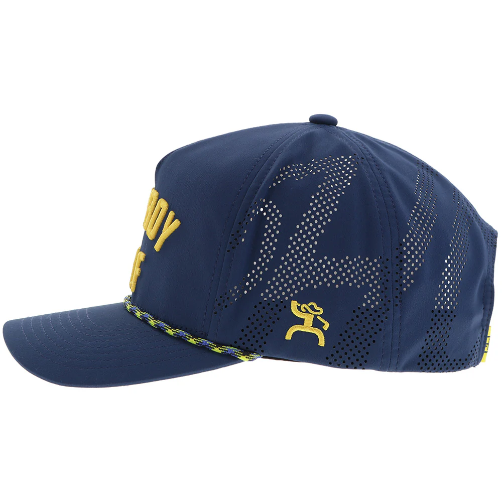 "Cowboy Golf" Hat Navy w/ Yellow Stitching - Image 5