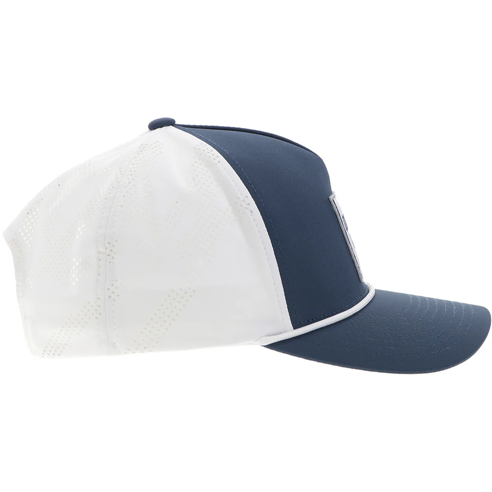 "Backswing" Hat Navy/White w/ Square Patch - Image 3