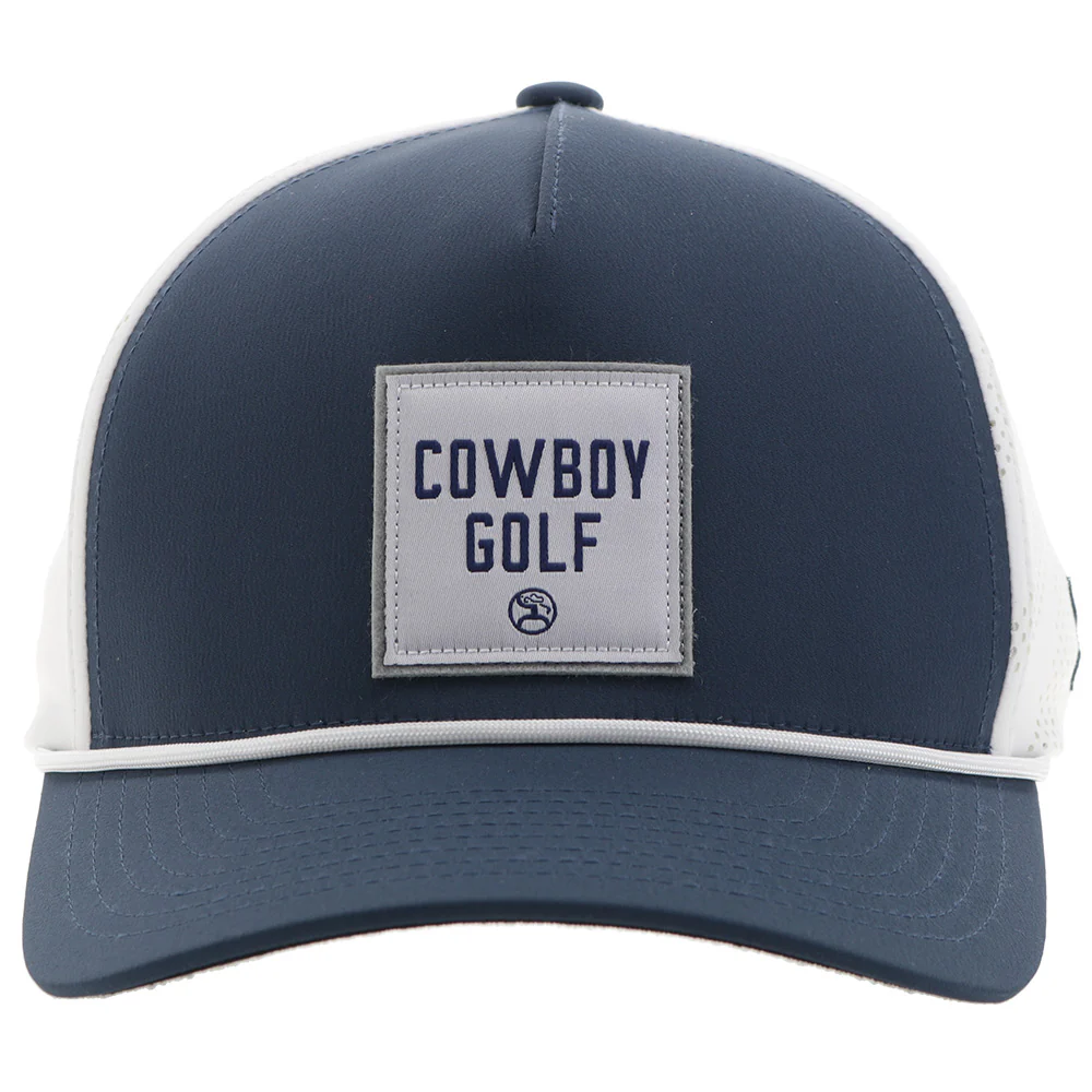 "Backswing" Hat Navy/White w/ Square Patch - Image 4
