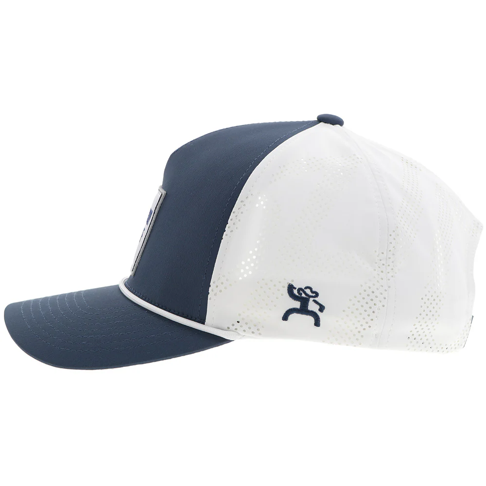 "Backswing" Hat Navy/White w/ Square Patch - Image 5