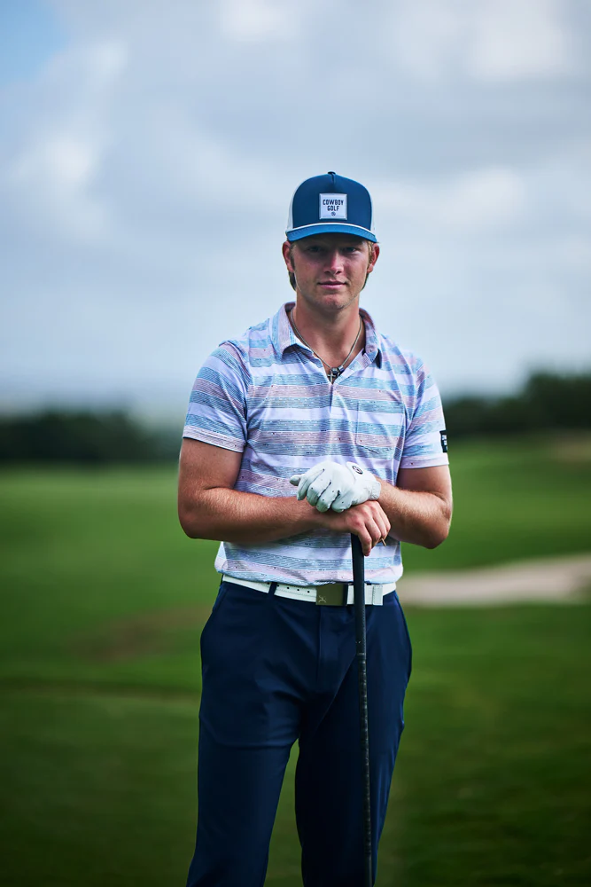 "Backswing" Hat Navy/White w/ Square Patch - Image 6