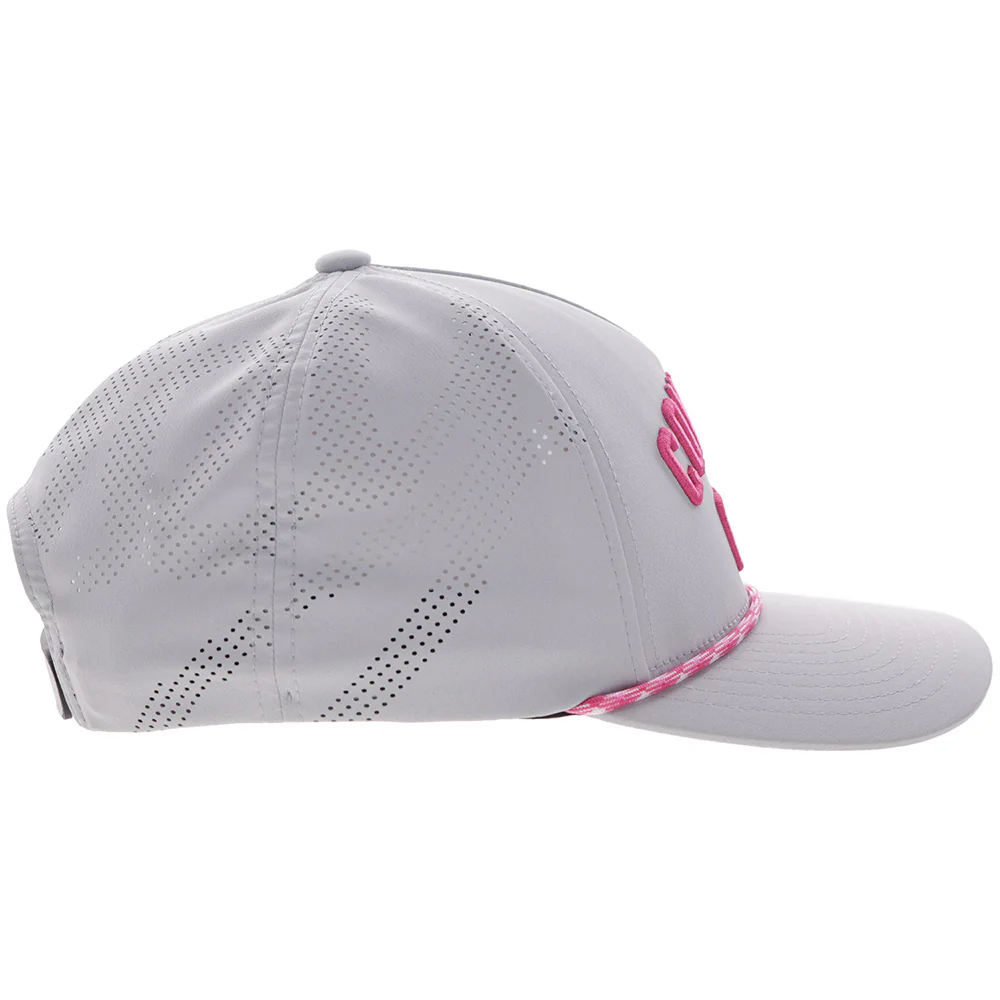 "Cowgirl Golf" Hat Grey w/Pink - Image 3