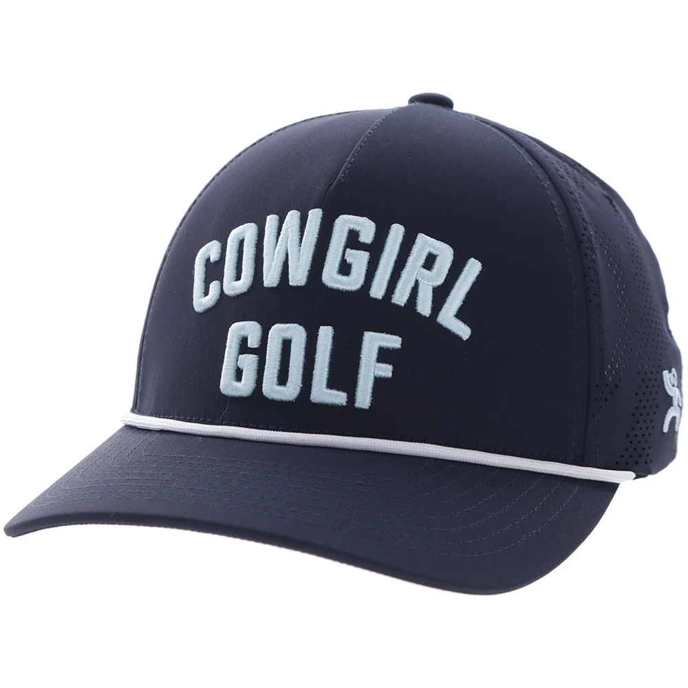"Cowgirl Golf" Hat Navy w/Light Blue