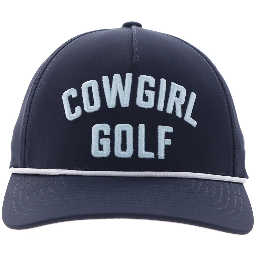 "Cowgirl Golf" Hat Navy w/Light Blue - Image 4