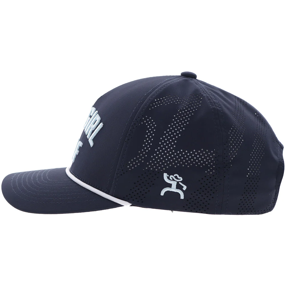 "Cowgirl Golf" Hat Navy w/Light Blue - Image 5