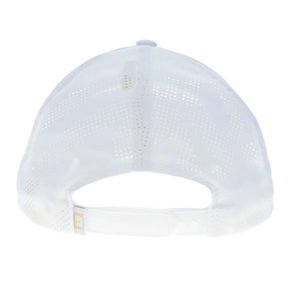 "Cowgirl Golf" Hat White w/Gold - Image 2