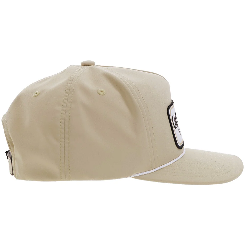 "CR104" Cactus Ropes Hat Tan w/Black/White Patch - Image 5