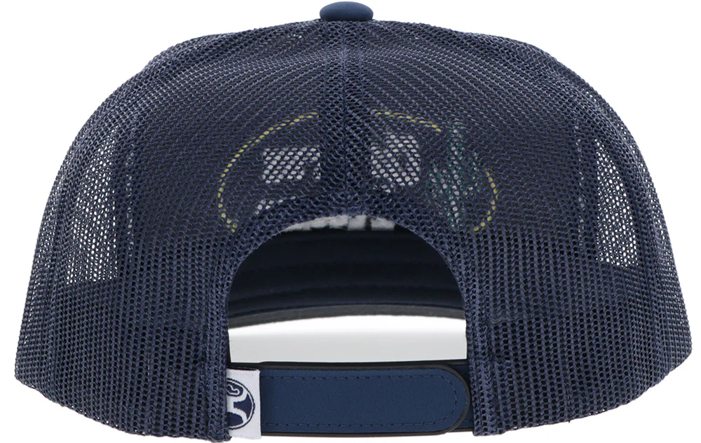 "CR115" Cactus Ropes Hat Navy w/White Patch - Image 2