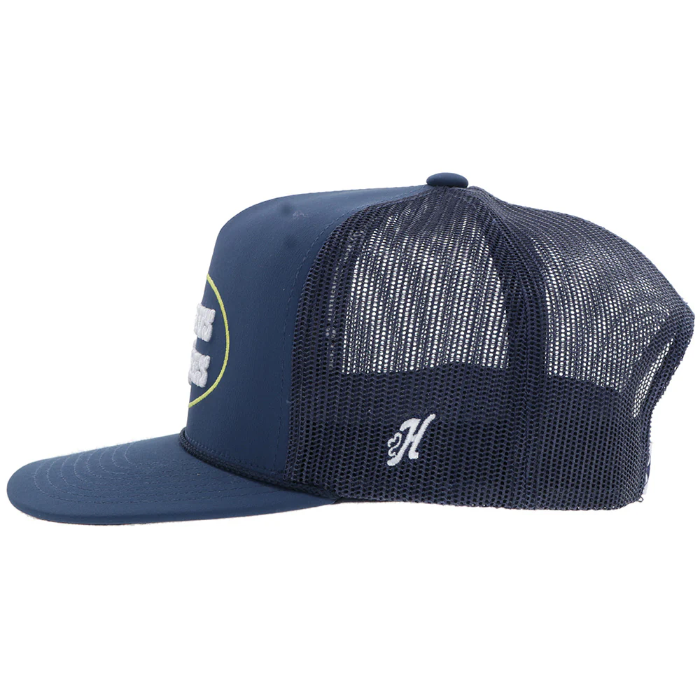 "CR115" Cactus Ropes Hat Navy w/White Patch - Image 5
