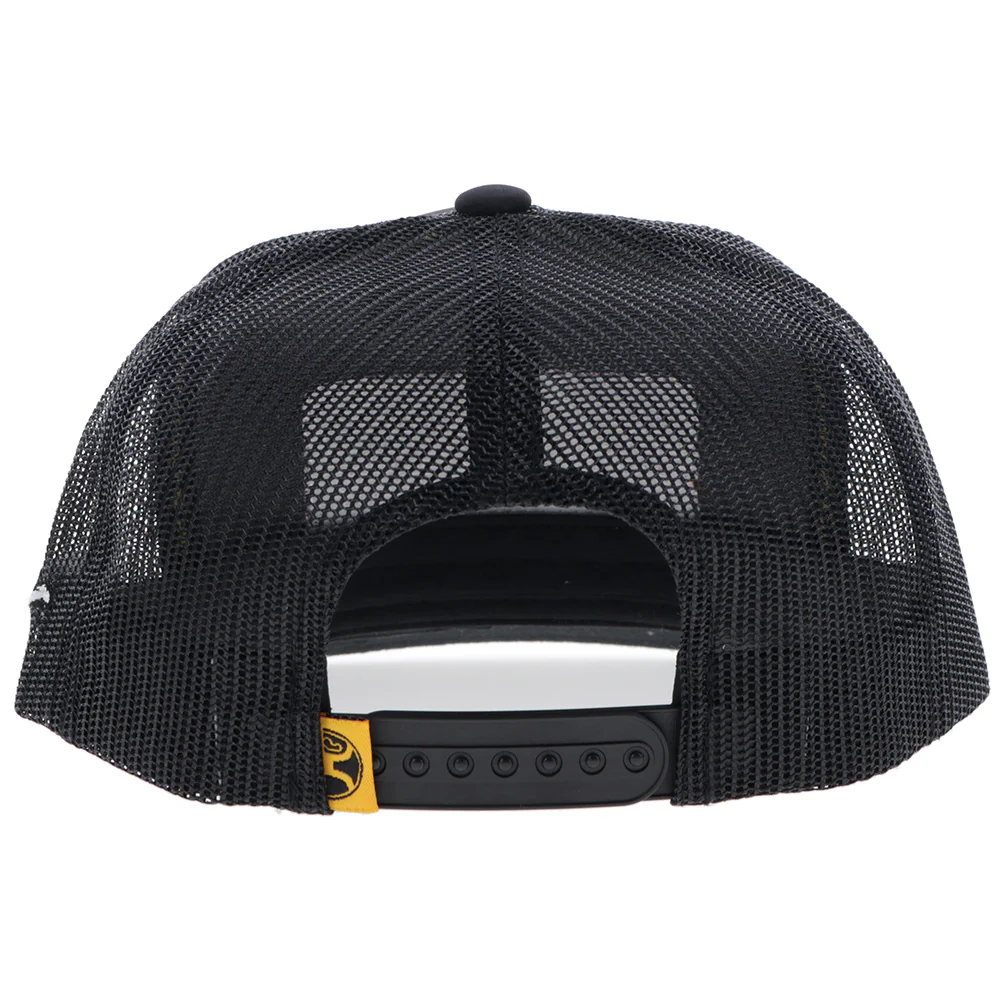 "CR118" Cactus Ropes Hat Black/Yellow w/ Rectangle Patch - Image 2