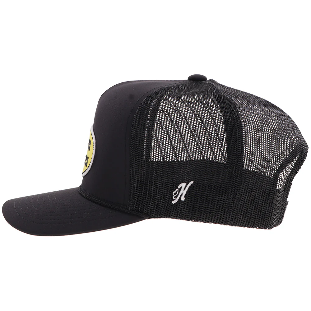 "CR119" Cactus Ropes Hat Black w/ Yellow Patch - Image 5