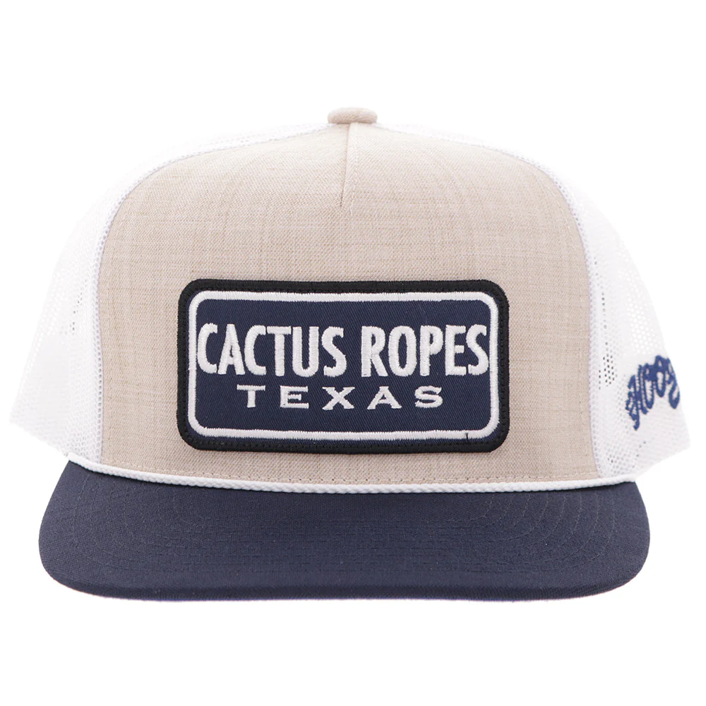 "CR124" Cactus Ropes Hat Cream/Blue - Image 4