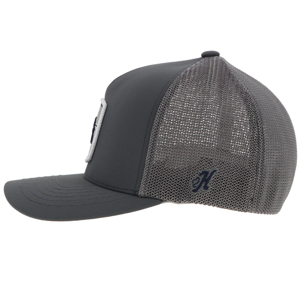 "Dallas Cowboys" Flexfit Hat Grey w/Grey & Navy Star Logo - Image 3