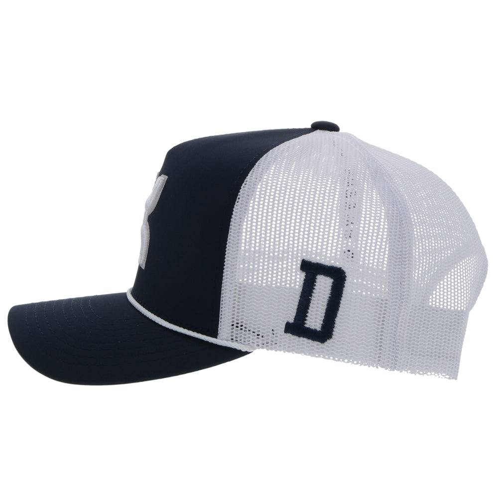 "Dallas Cowboys" Hat Blue/White w/ Hooey Logo - Image 3