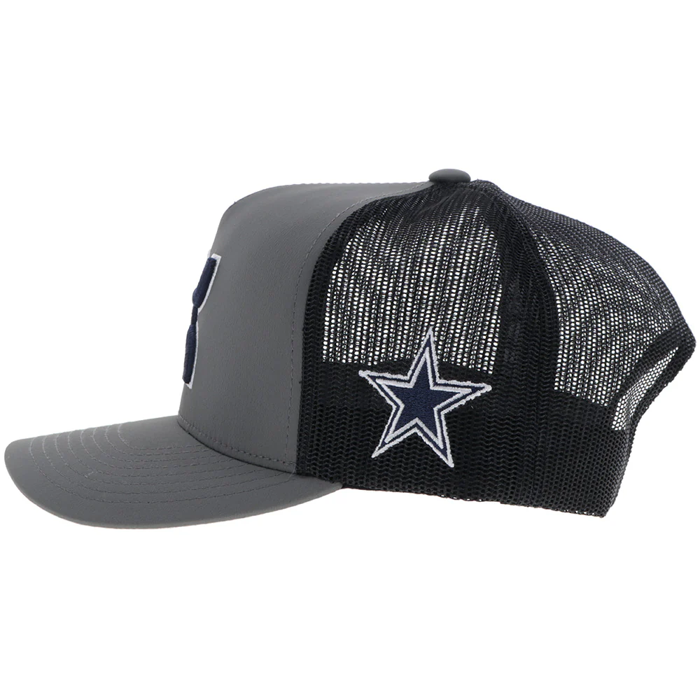 "Dallas Cowboys" Hat Dark Grey w/Hooey Logo - Image 5