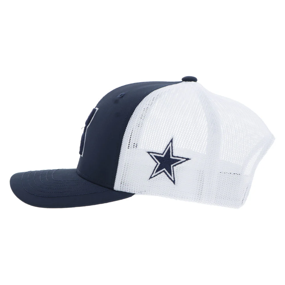 "Dallas Cowboys" Hat Navy/White w/Hooey Logo - Image 3