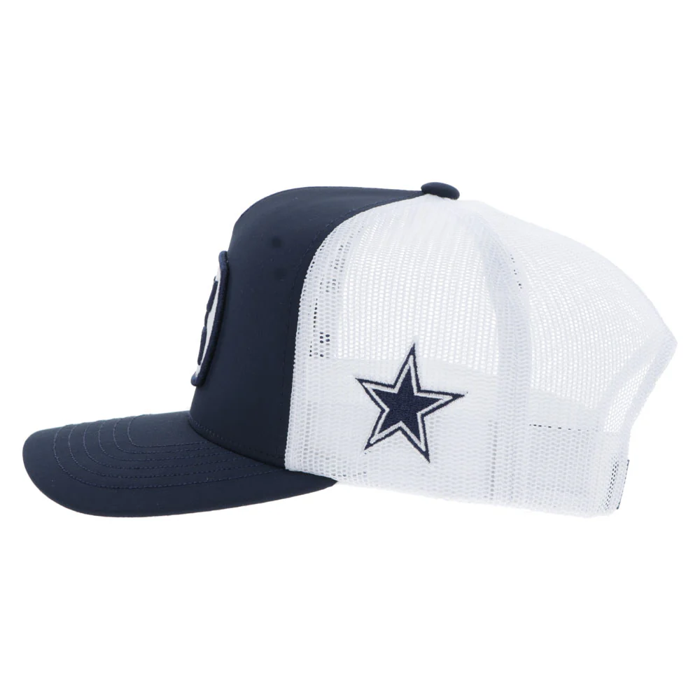 "Dallas Cowboys" Hat Navy/White w/Hooey Patch - Image 5
