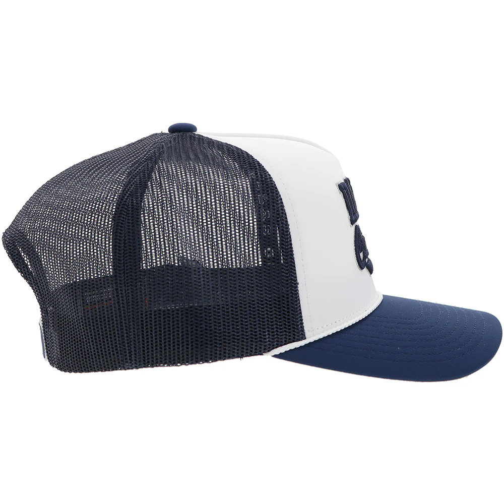 "Dallas Cowboys" Hat White/Navy w/Script Logo - Image 5