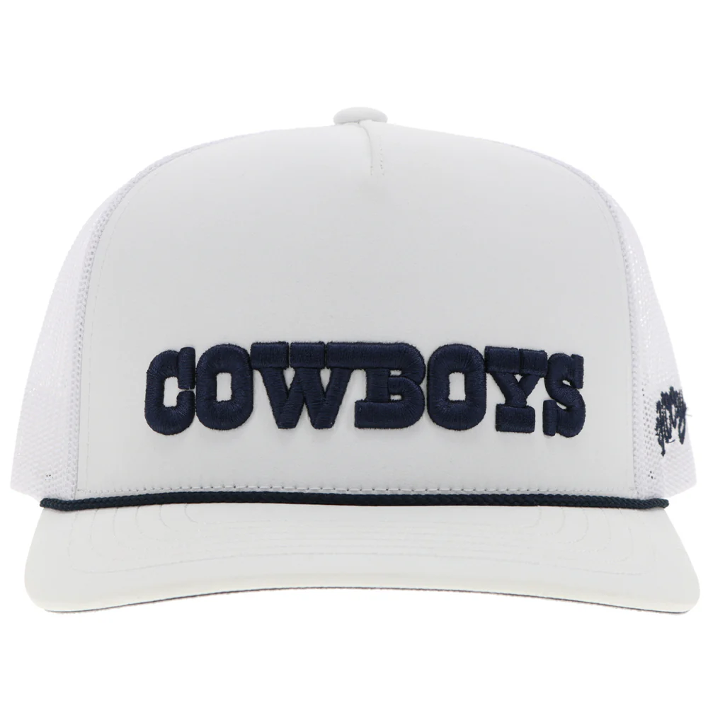 "Dallas Cowboys" Hat White w/Blue Cowboys Logo - Image 4