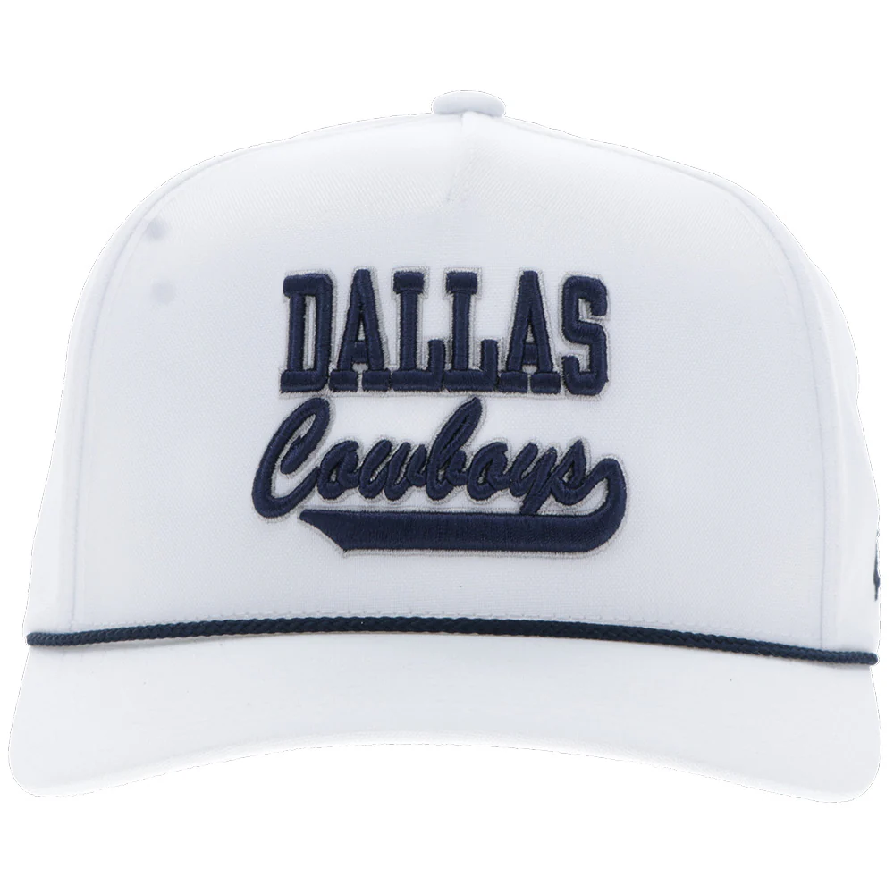 "Dallas Cowboys" Hat White w/Navy Logo - Image 5