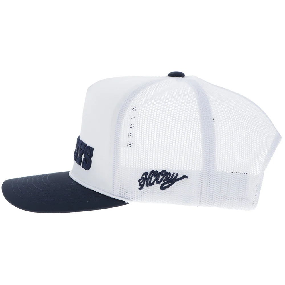 "Dallas Cowboys" Hat White w/Navy Logo - Image 5