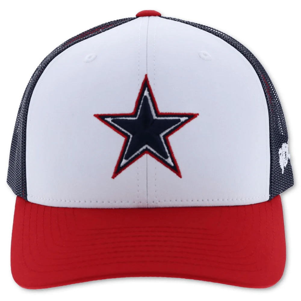 "Dallas Cowboys" Hat w/ Star Logo (Red/White/Blue) - Image 5