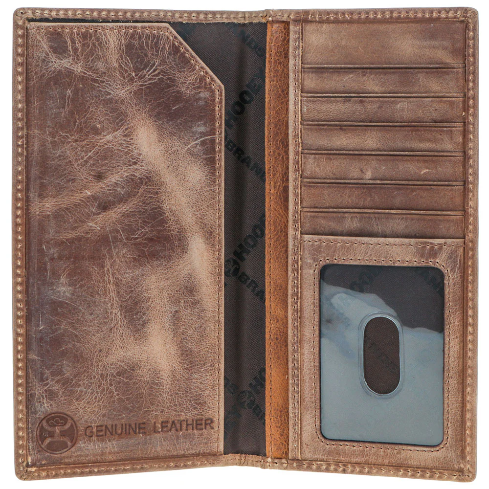 "Dalton" Smooth Brown w/Stitching Rodeo Wallet - Image 2