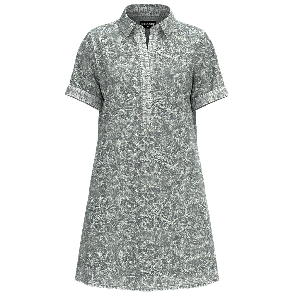 "Denali" Denim Chambray Dress Black