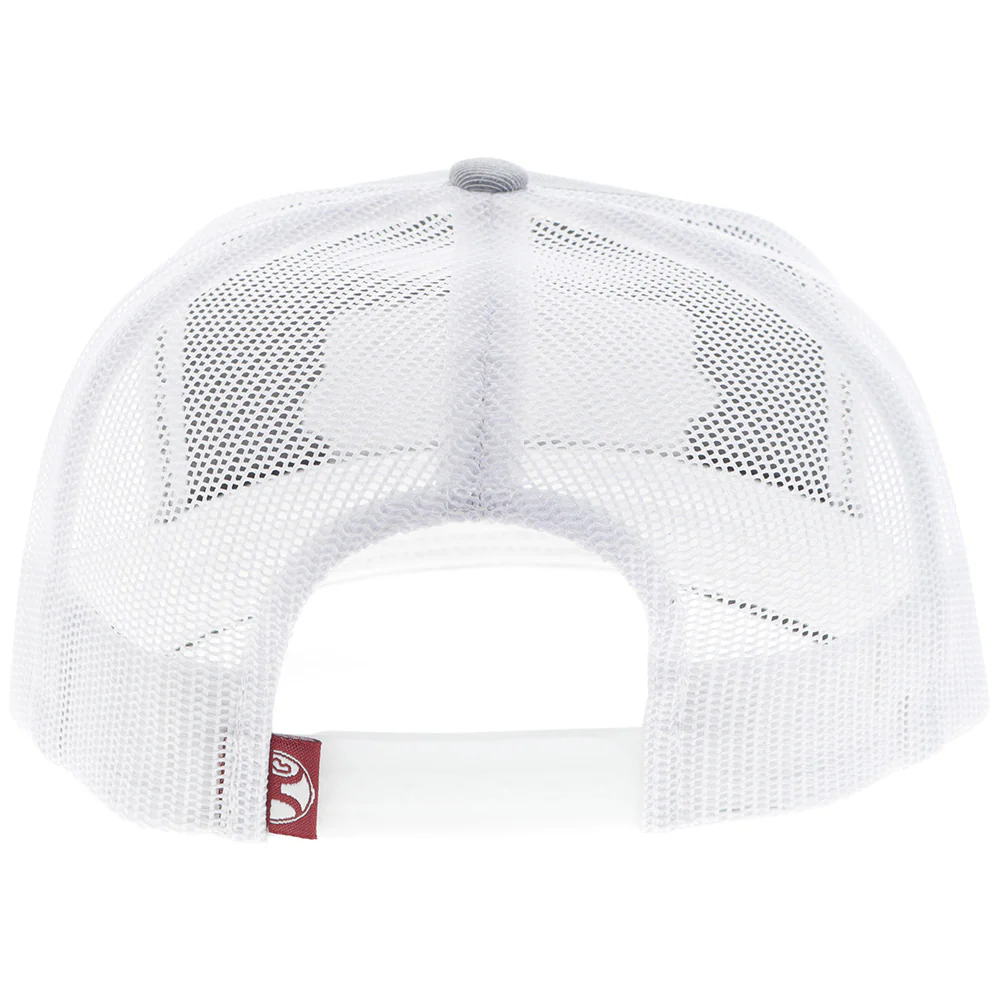 "Diamond" Hooey Hat Grey/White w/Black & Maroon Patch - Image 2