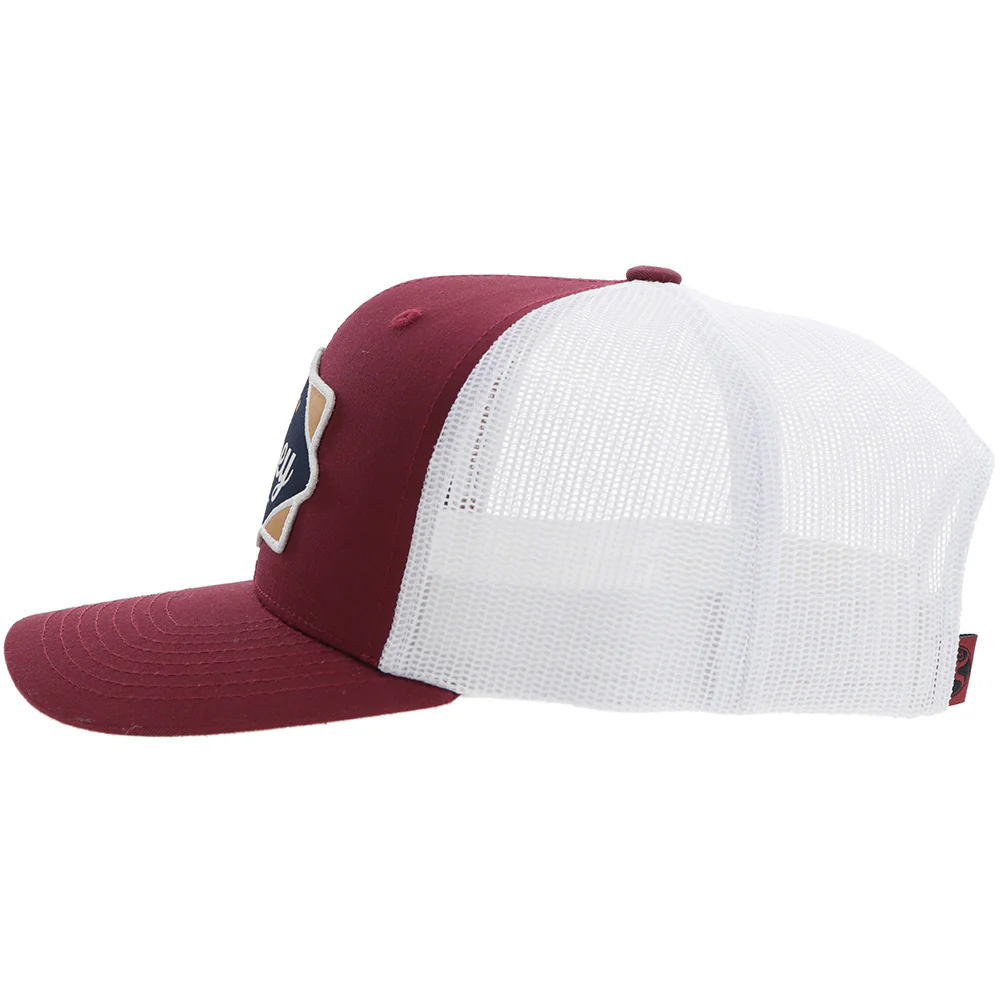 "Diamond" Hooey Hat Red/White w/Black/White/Tan Patch - Image 3