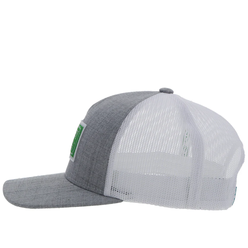 "Doc" Grey/White Hat w/ Green Patch - Image 3