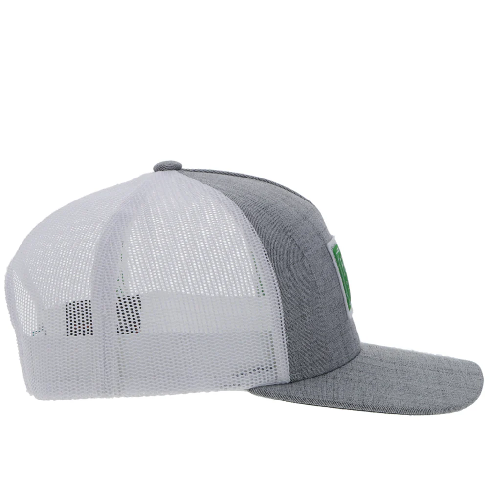 "Doc" Grey/White Hat w/ Green Patch - Image 4