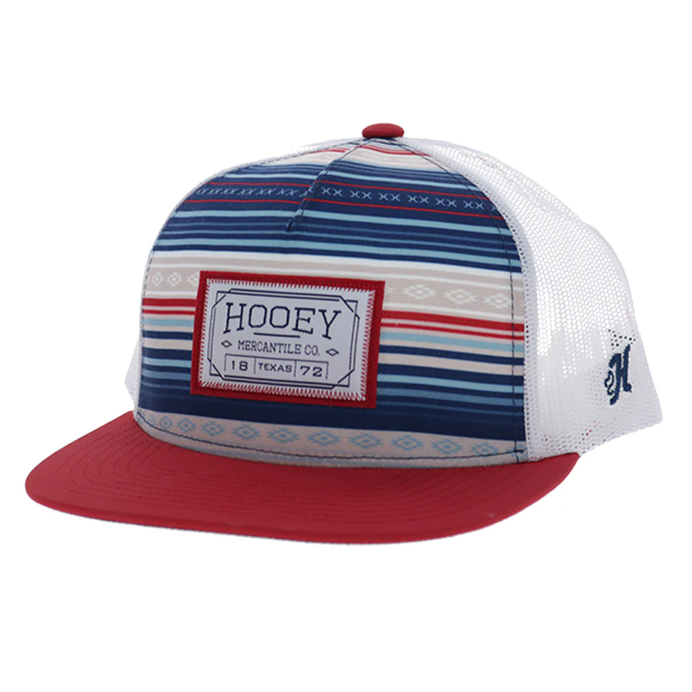 YOUTH "Doc" Hat Navy/Red Striped Pattern