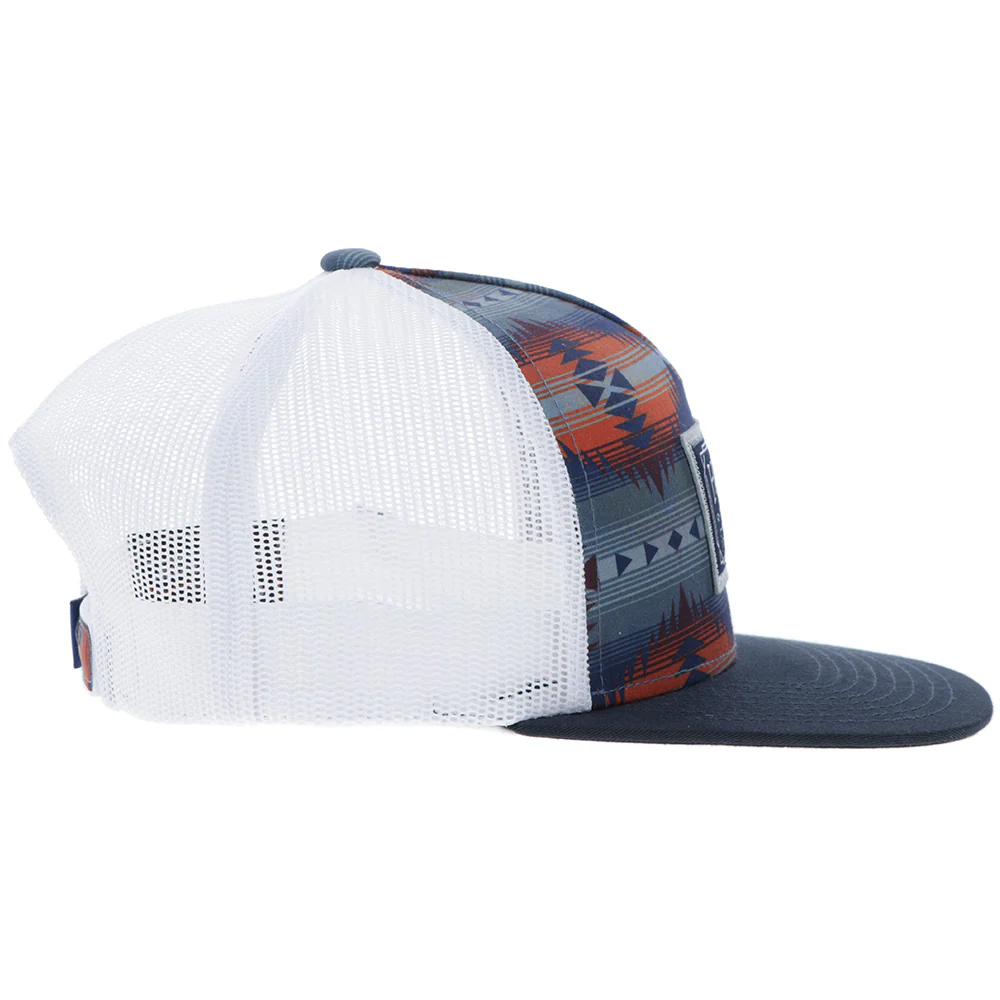 "Doc" Hat Navy/White Aztec w/Rectangle Patch - Image 5