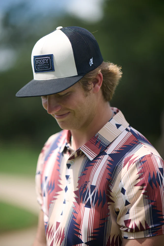 "Doc" Hat Tan/Black w/Rectangle Patch - Image 6