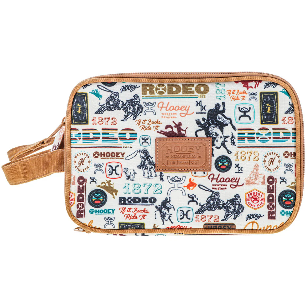 "Dopp Kit" Cream/Tan Rodeo Print - Image 4