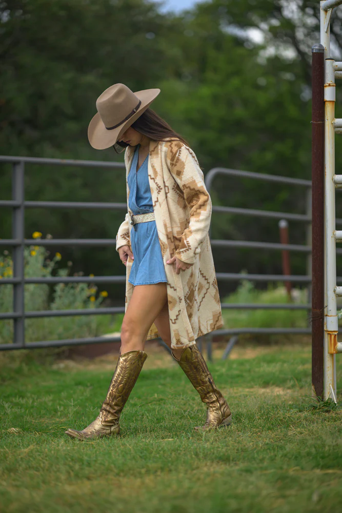 "Driskill" Duster Cream/Aztec - Image 4