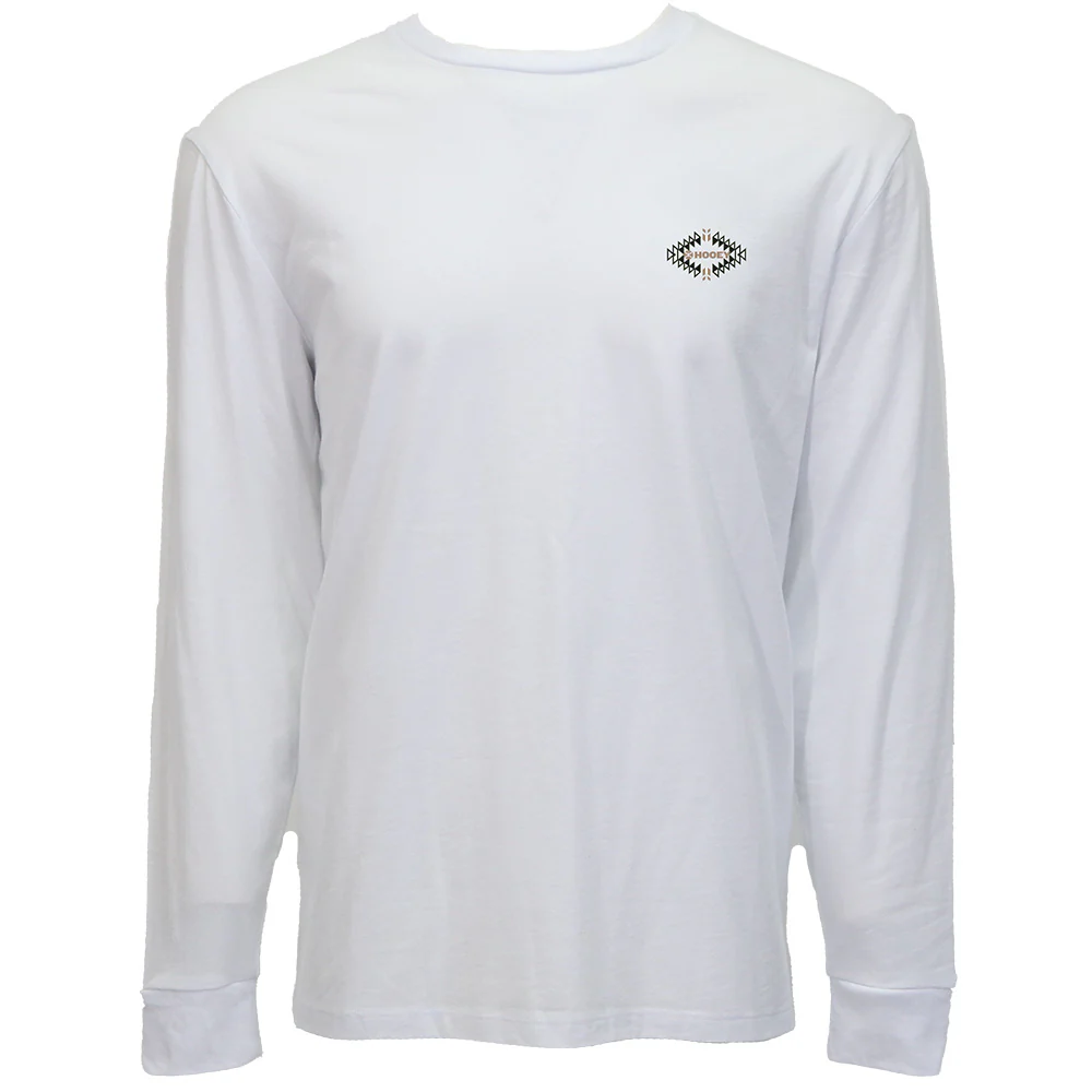 "Eldorado" Long Sleeve T-shirt White w/Black & Tan Logo - Image 2