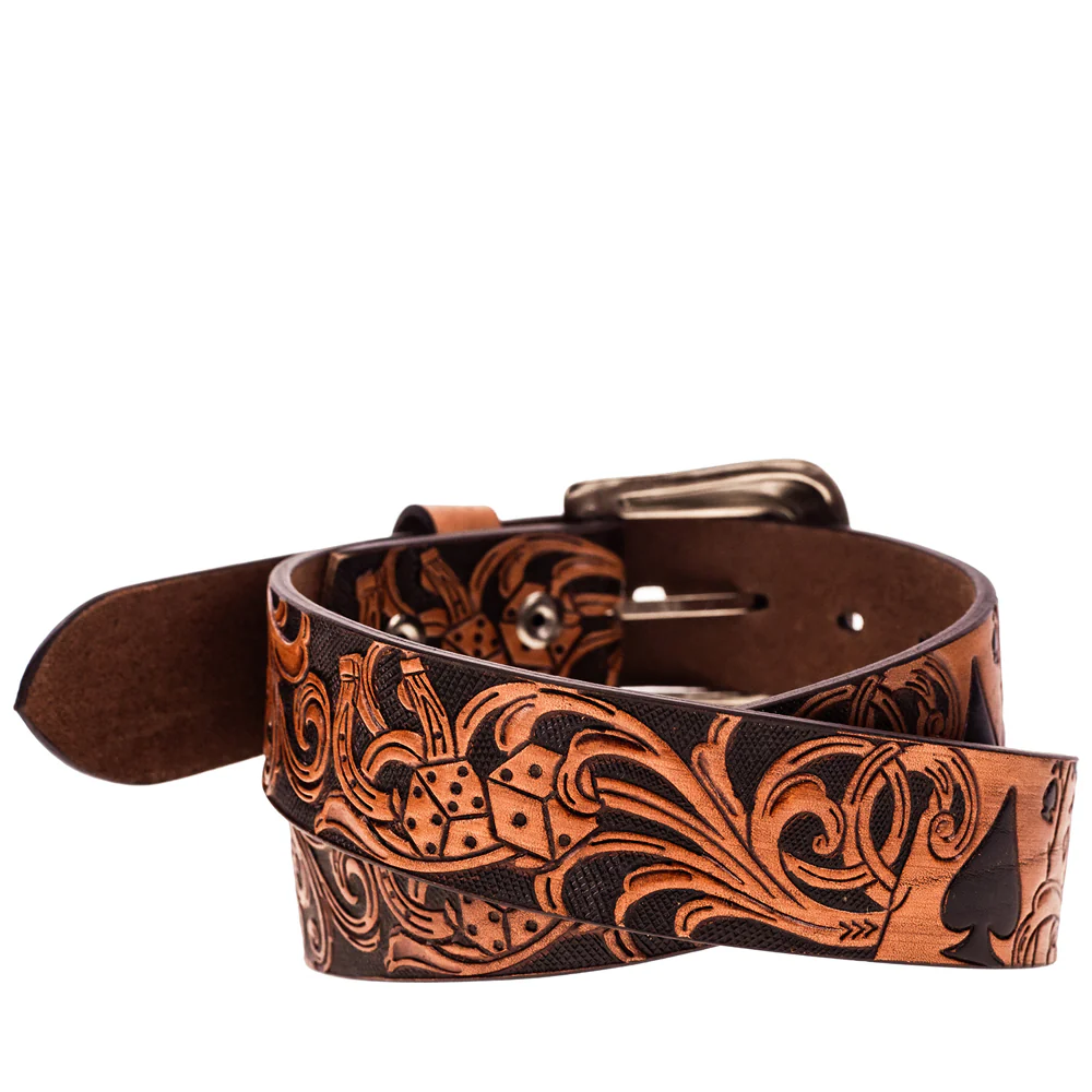 "Gambler" Brown/Black Filigree Belt - Image 2