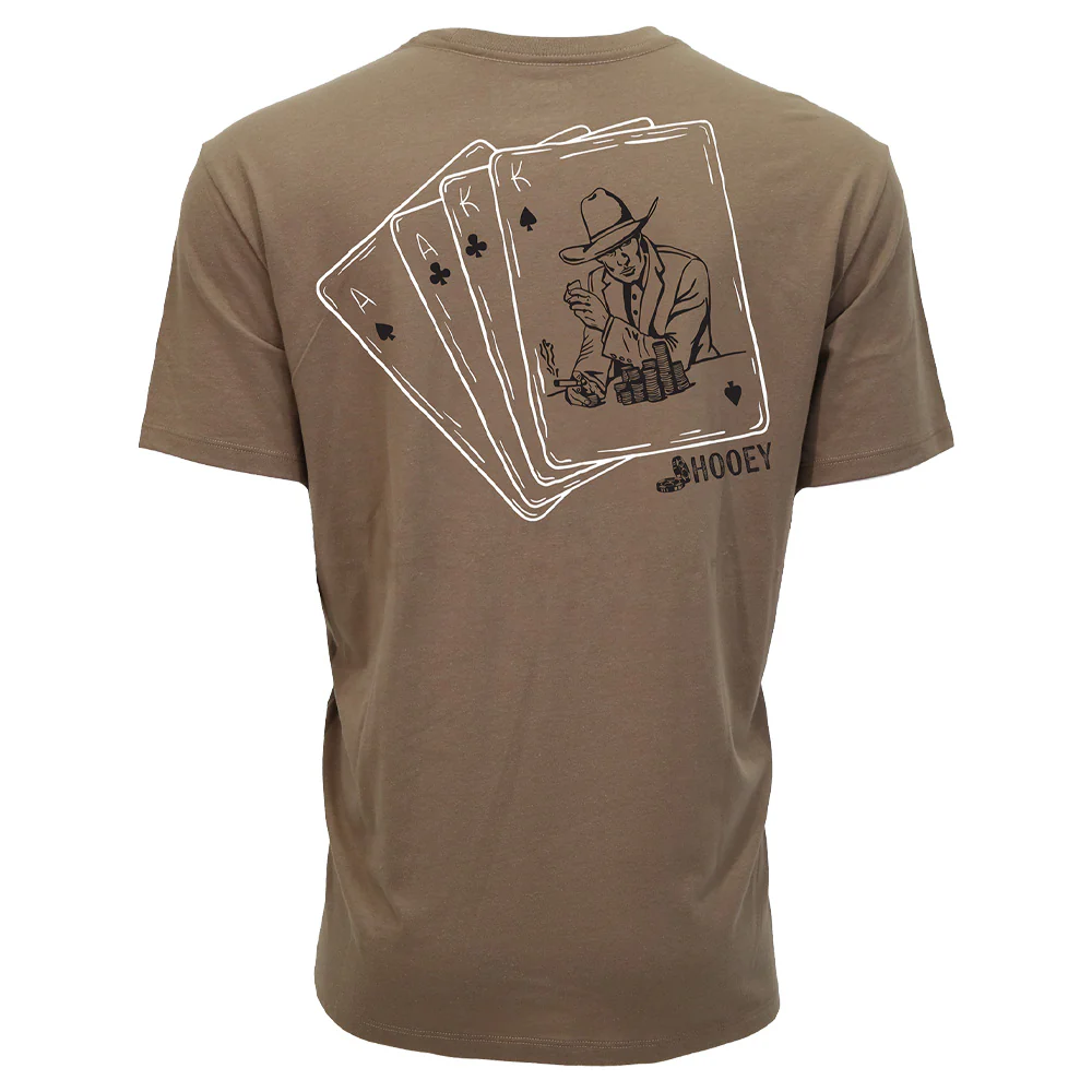 "Gambler" T-shirt Brown w/Black & White Card Logo