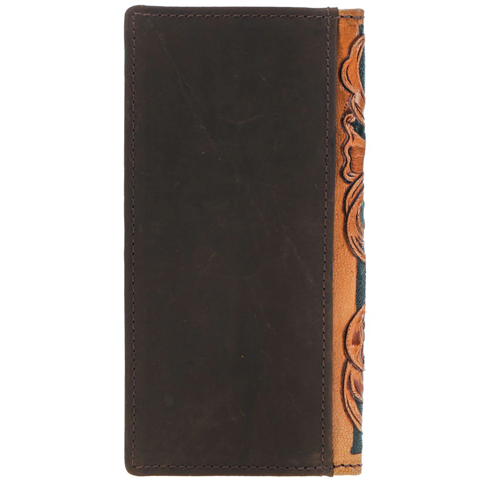 "Gambler" Tan Playing Card Embossed Rodeo Wallet - Image 2