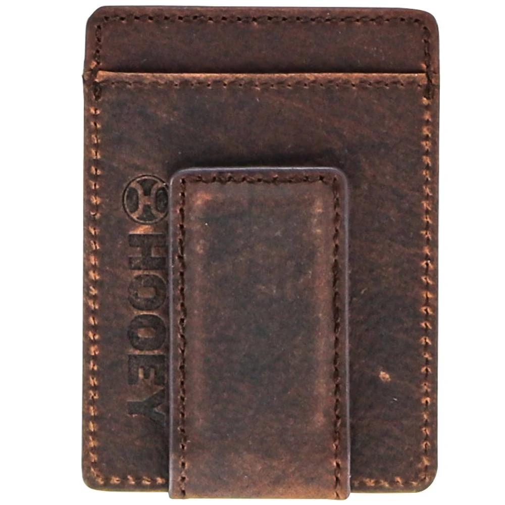 "Grayson" Hooey Money Clip Brown/Tan Leather - Image 2