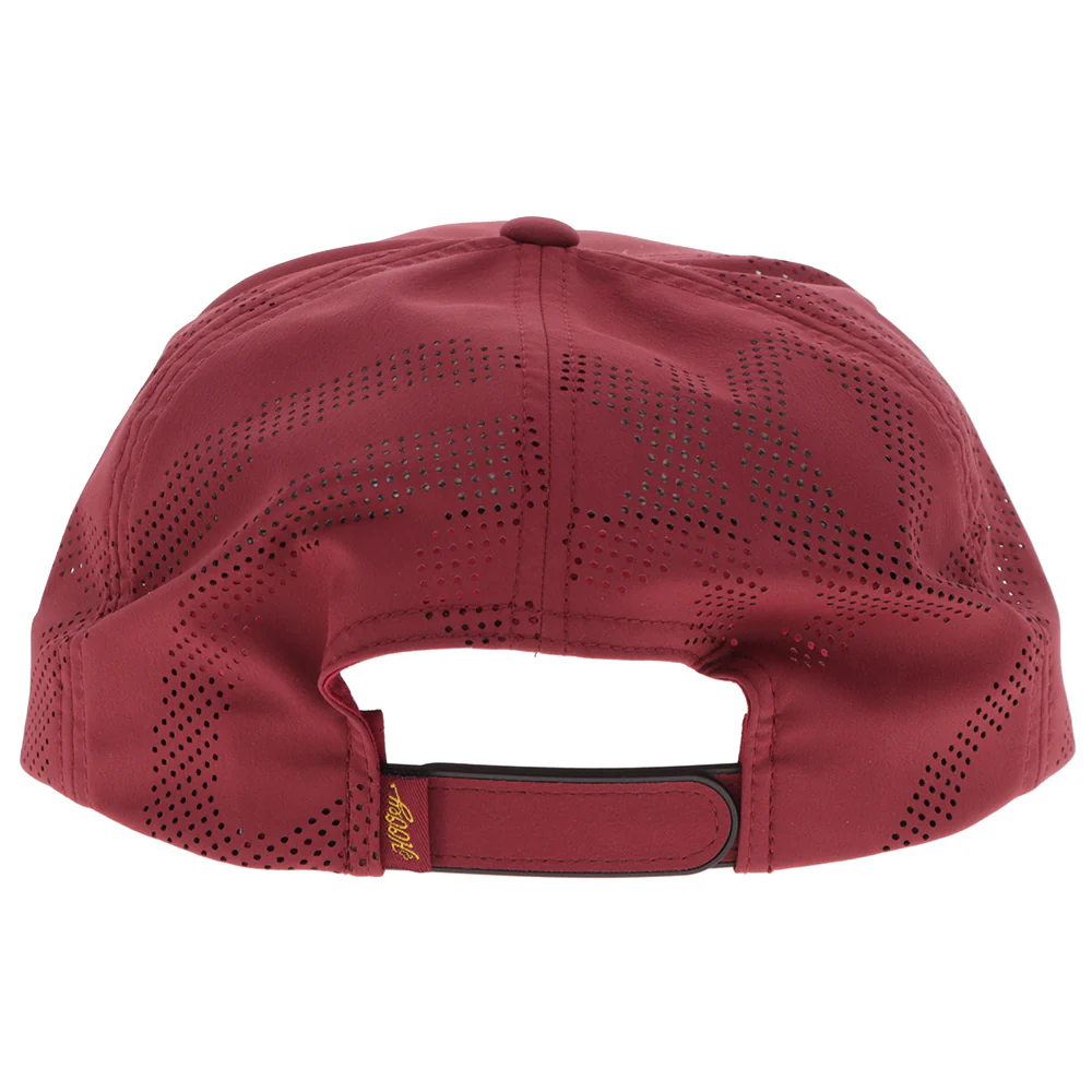 "Gruene Hall" Hat Maroon w/Gold & White Patch - Image 2